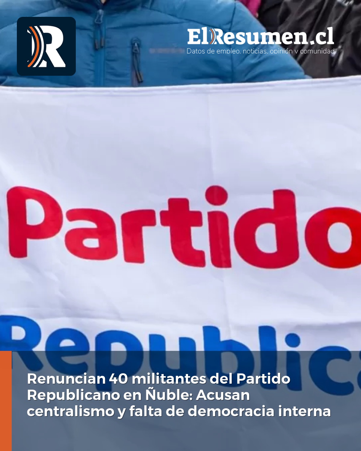 Renuncian 40 militantes del Partido Republicano en Ñuble: Acusan centralismo y falta de democracia interna