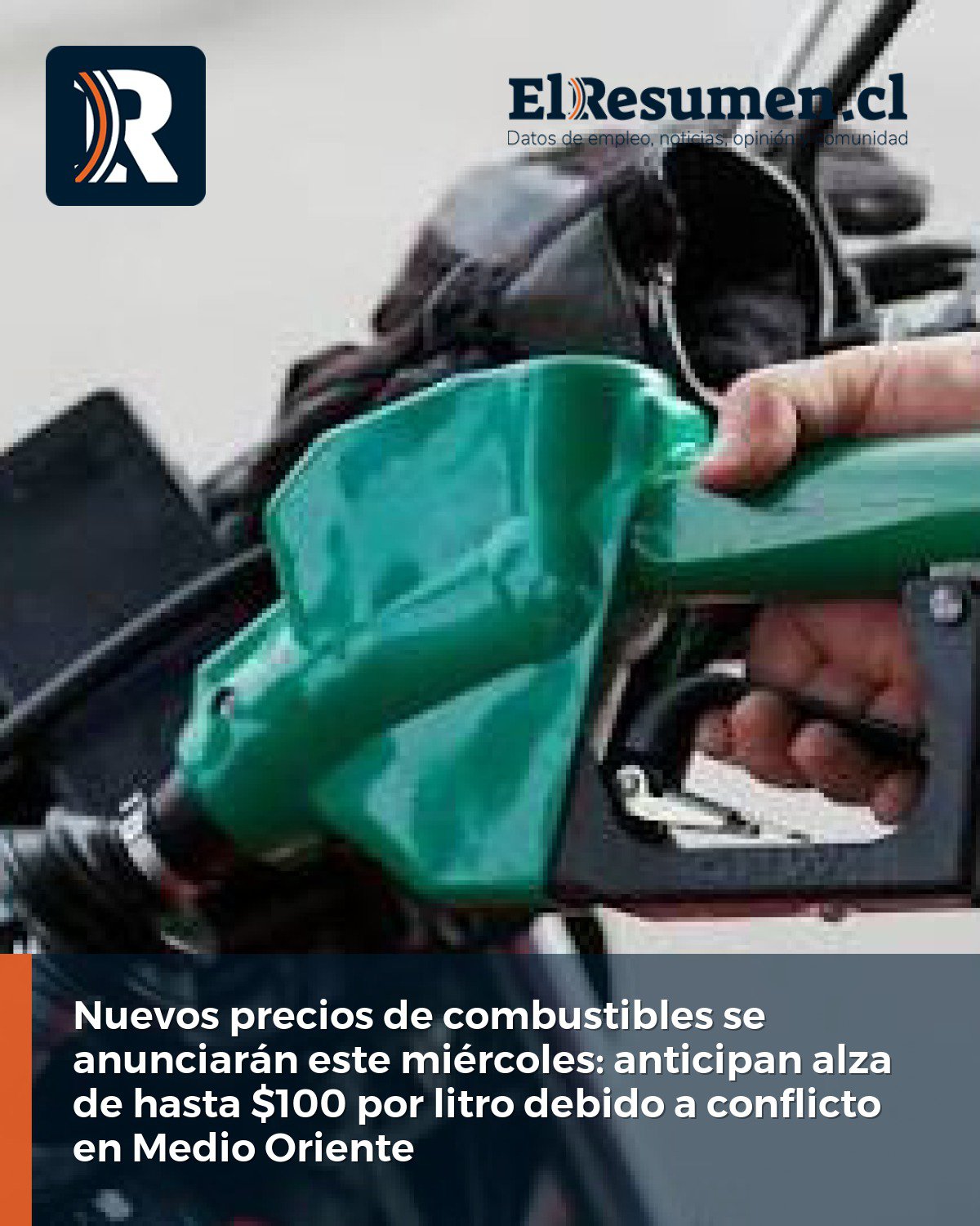 Nuevos precios de combustibles se anunciarán este miércoles: anticipan alza de hasta $100 por litro debido a conflicto en Medio Oriente