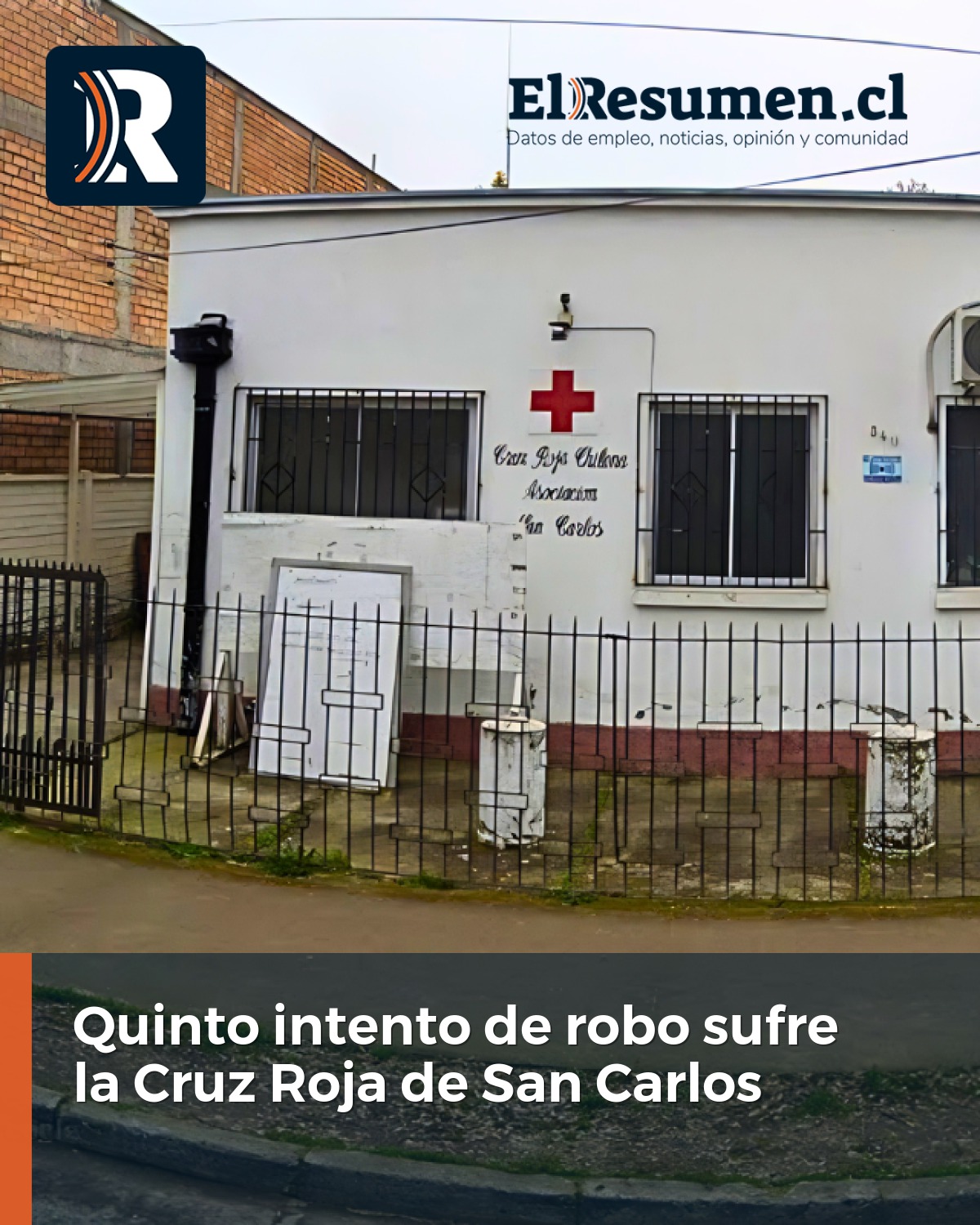 Quinto intento de robo sufre la Cruz Roja de San Carlos