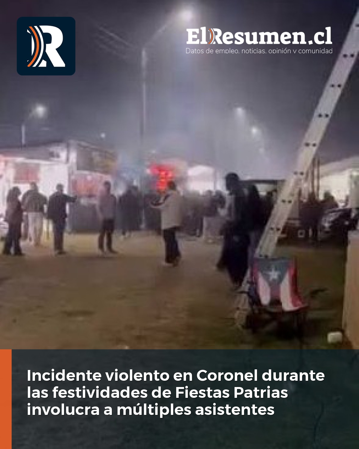 Incidente violento en Coronel durante las festividades de Fiestas Patrias involucra a múltiples asistentes