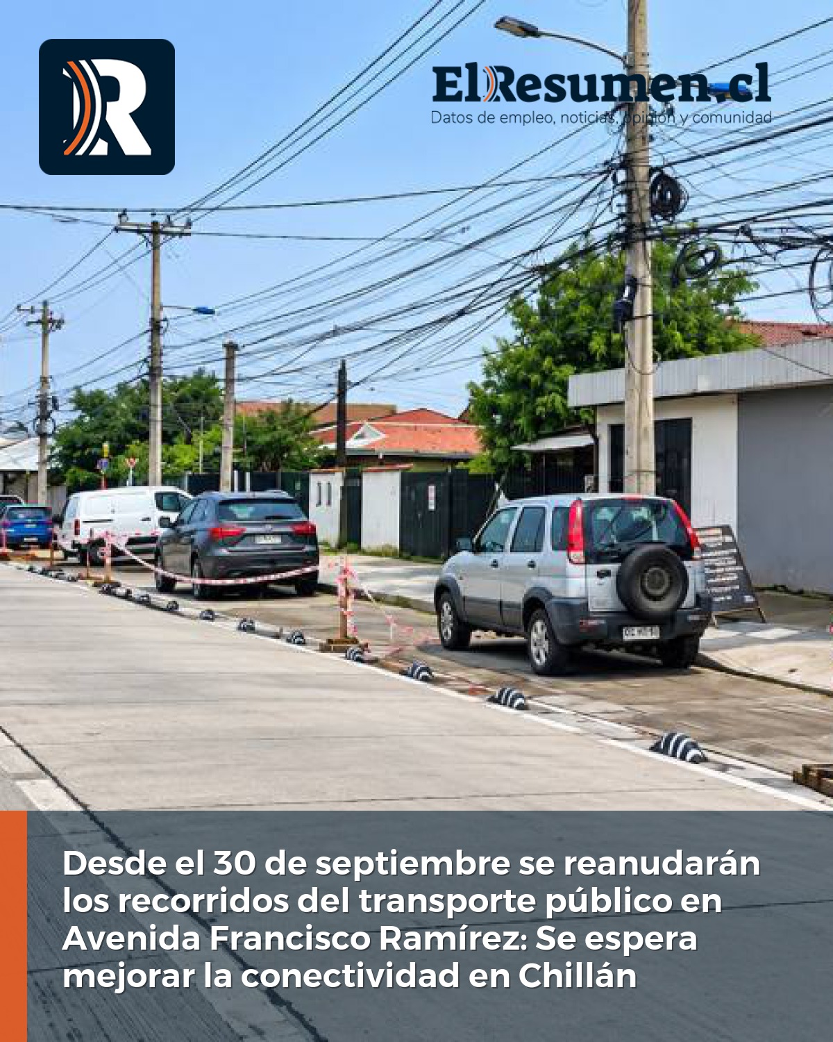 Desde el 30 de septiembre se reanudarán los recorridos del transporte público en Avenida Francisco Ramírez: Se espera mejorar la conectividad en Chillán