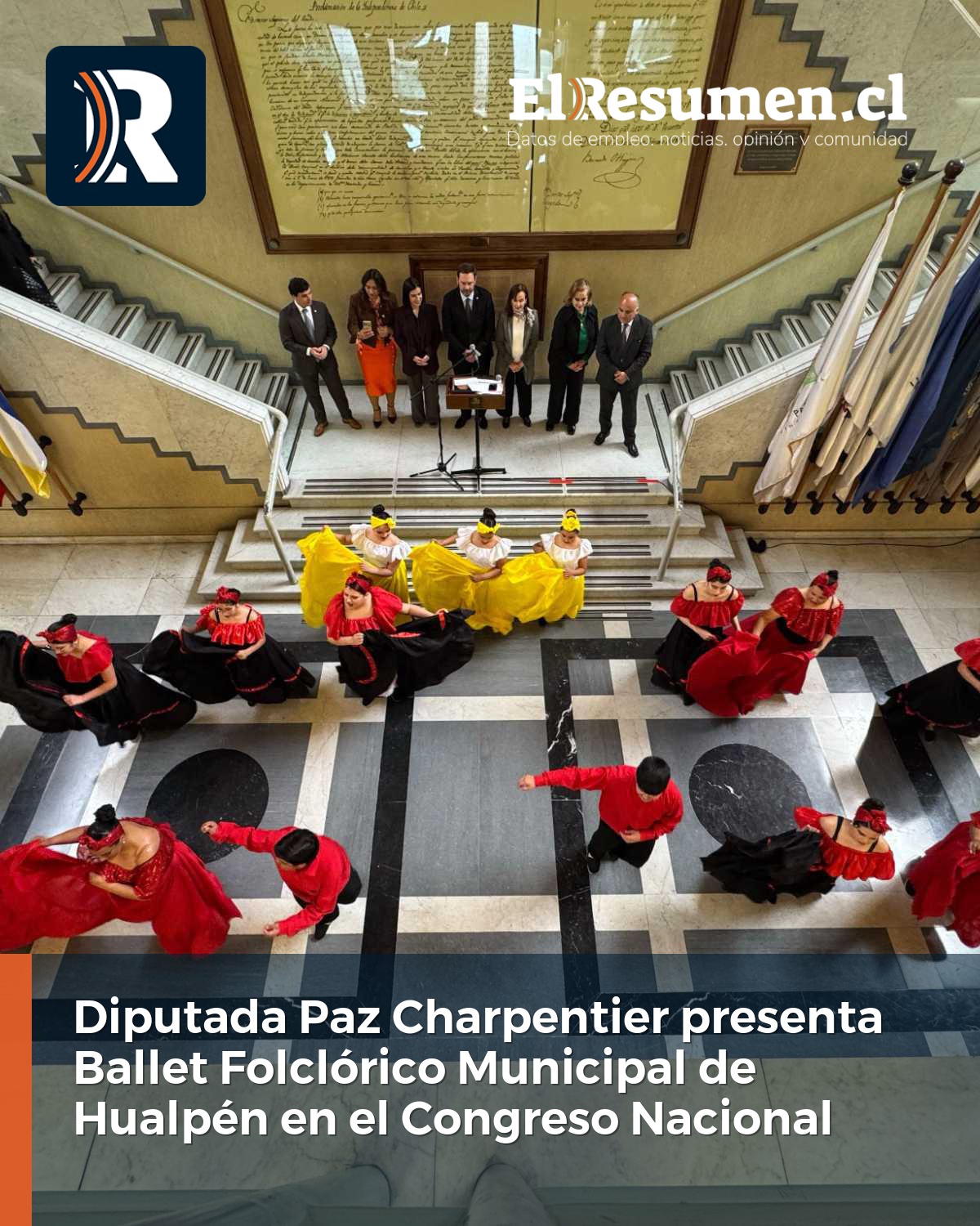 Diputada Paz Charpentier lleva Ballet Folclórico Municipal de Hualpén al Congreso y destaca talento regional
