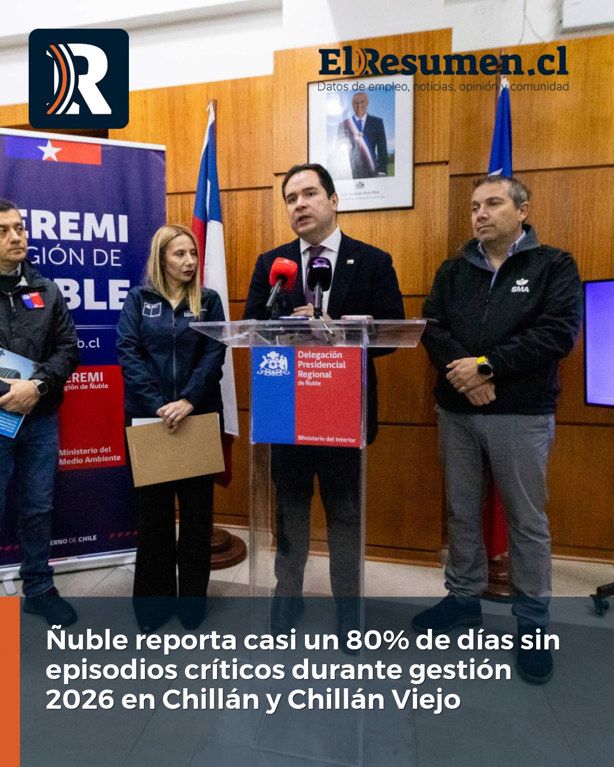 Comunicado Seremi del Medio Ambiente de Ñuble: Ñuble cierra Gestión de Episodios Críticos 2026 con casi un 80% de días sin episodios en Chillán y Chillán Viejo