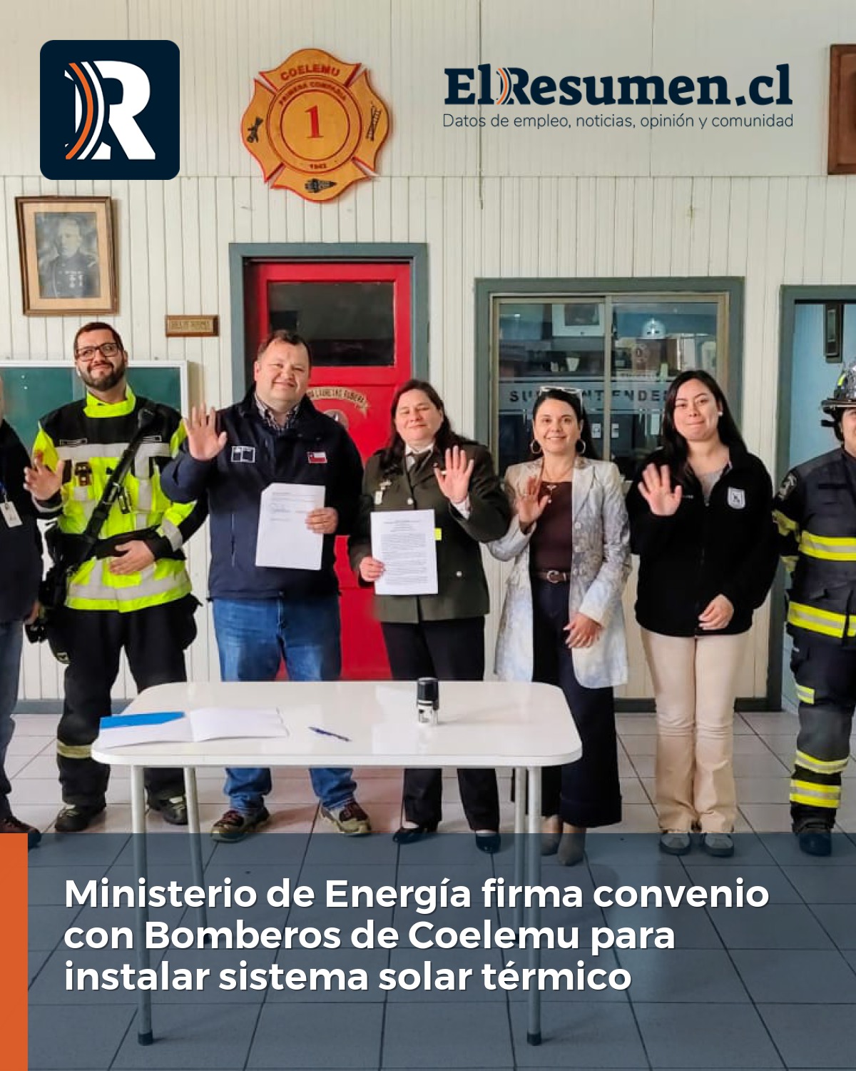 CP - Ministerio de Energía concreta inversión en Bomberos de Coelemu a través del Fondo de Acceso a la Energía (FAE)