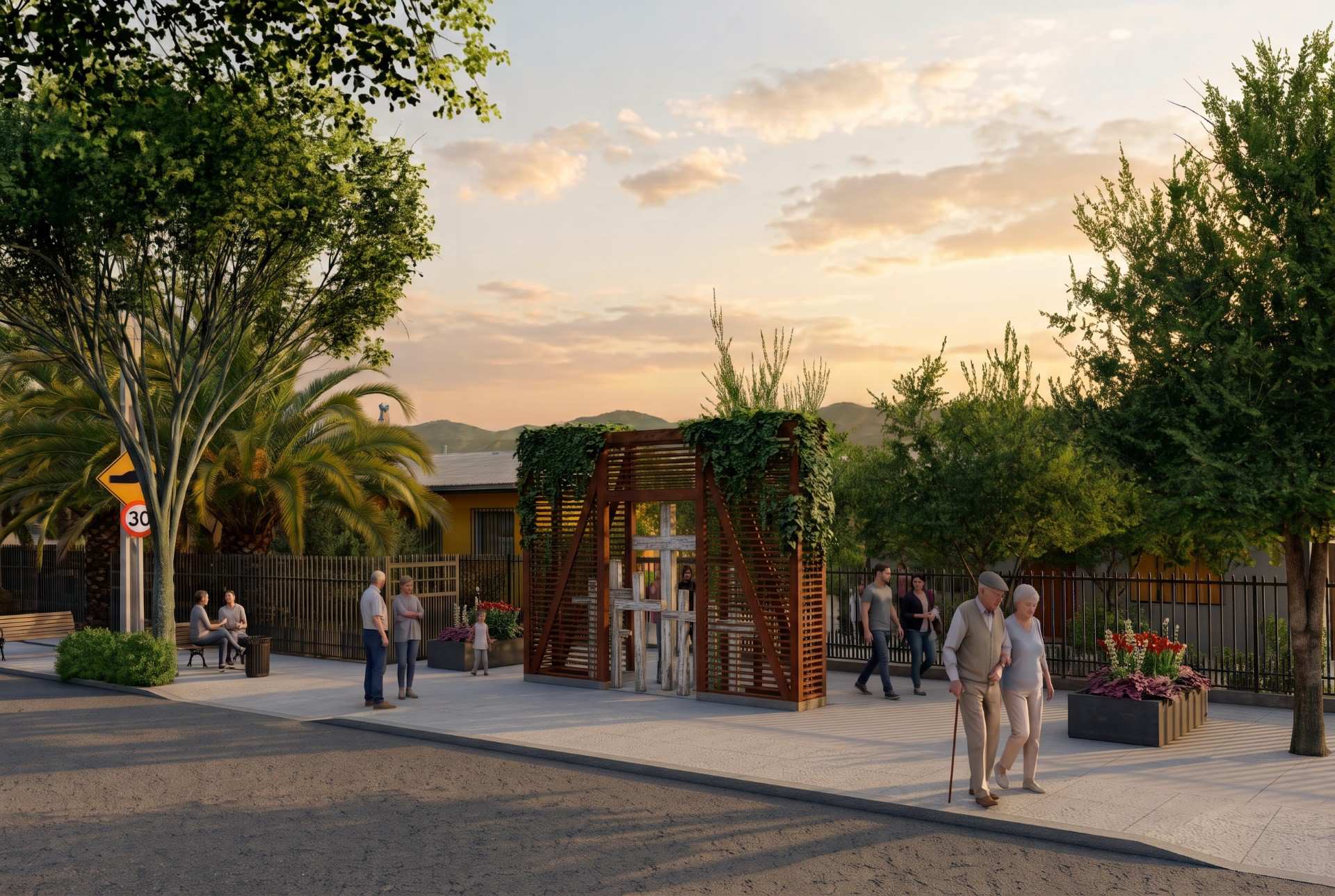 Portezuelo inicia obras de mejora de la Senda Peatonal y Cultural de calle O'Higgins