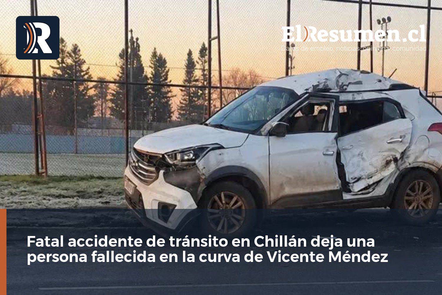 Fatal accidente de tránsito en Chillán deja una persona fallecida en la curva de Vicente Méndez