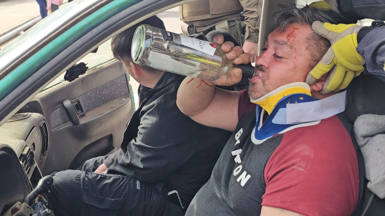 Simulacro recreó fatal accidente vehicular por consumo de alcohol en El Carmen