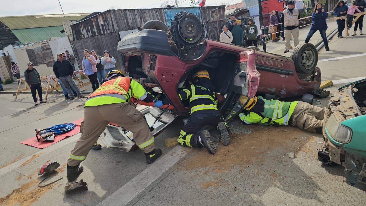 Simulacro recreó fatal accidente vehicular por consumo de alcohol en El Carmen