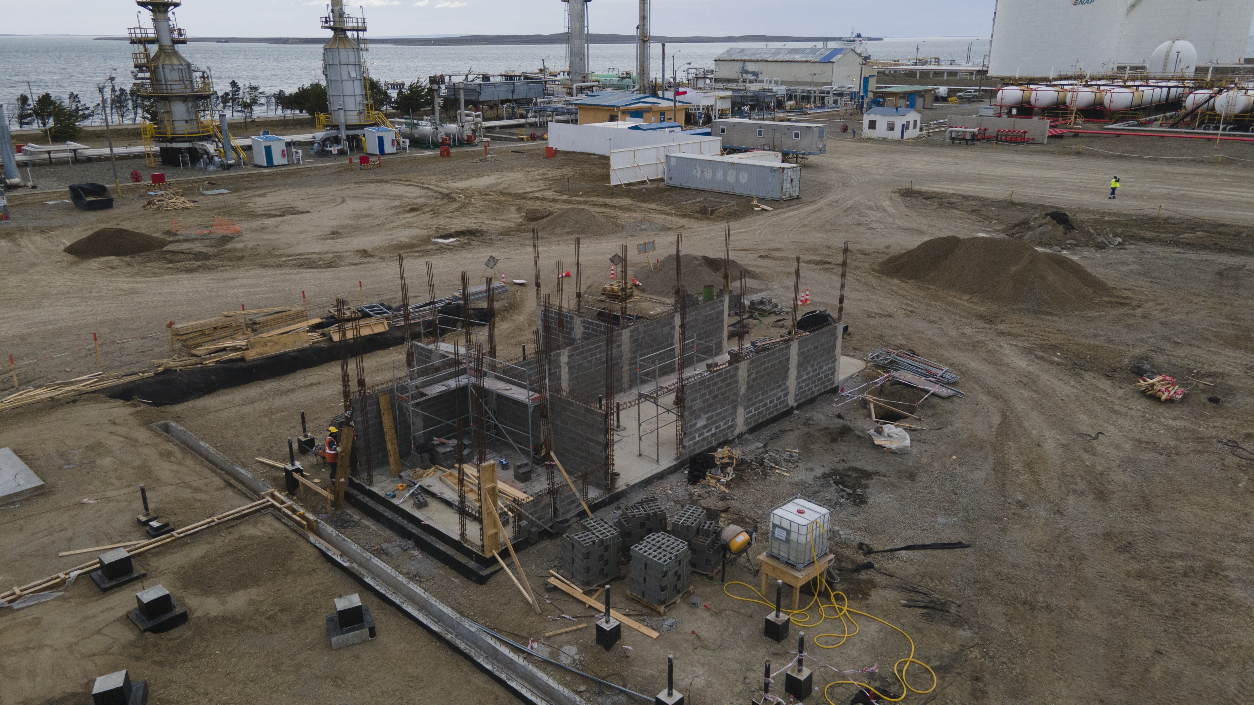 Avance significativo en la construcción de la planta de hidrógeno verde de Enap en Magallanes