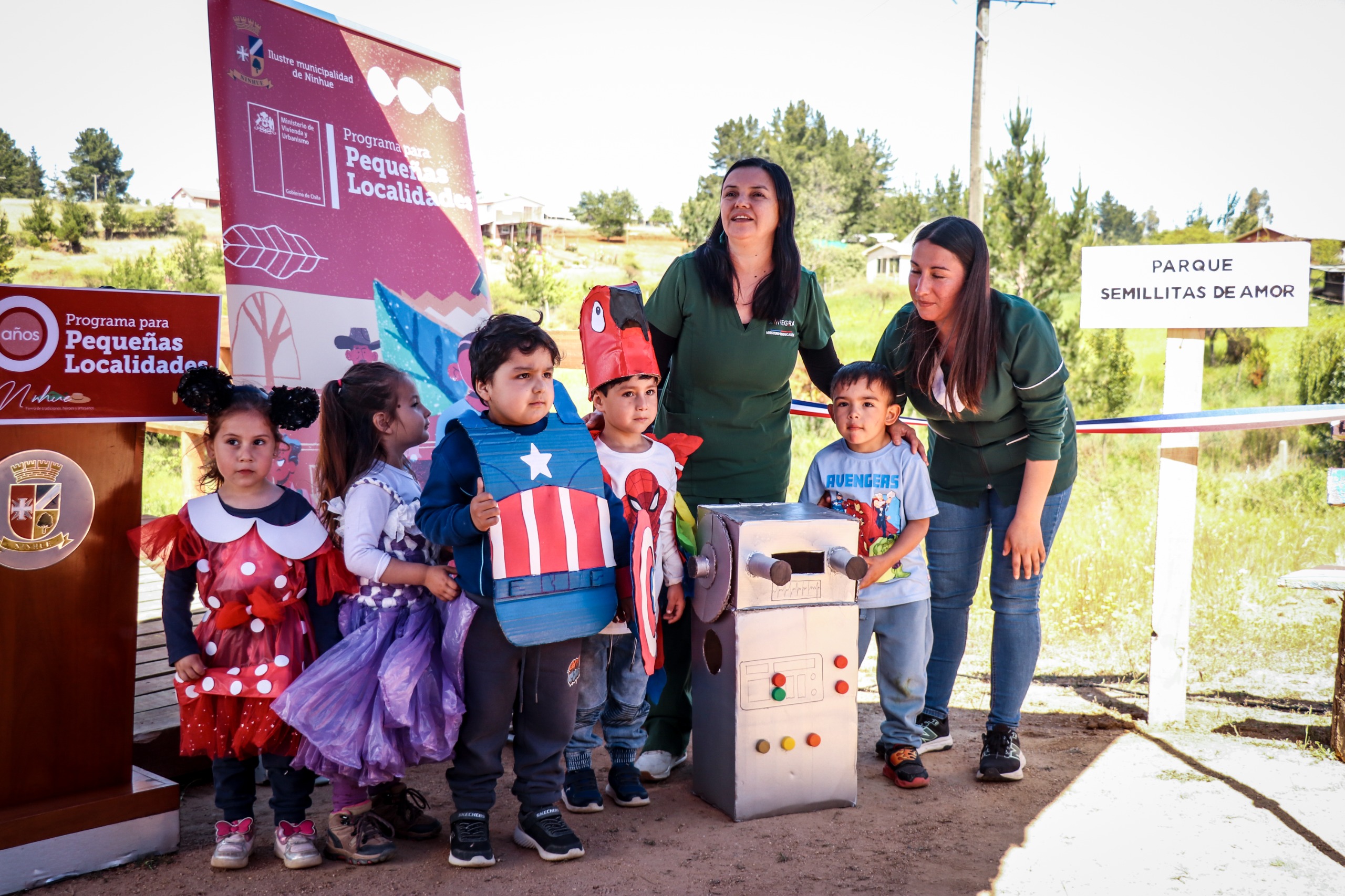 Ninhue celebra los 10 años del Programa Pequeñas Localidades con arborización del Parque Ramadero