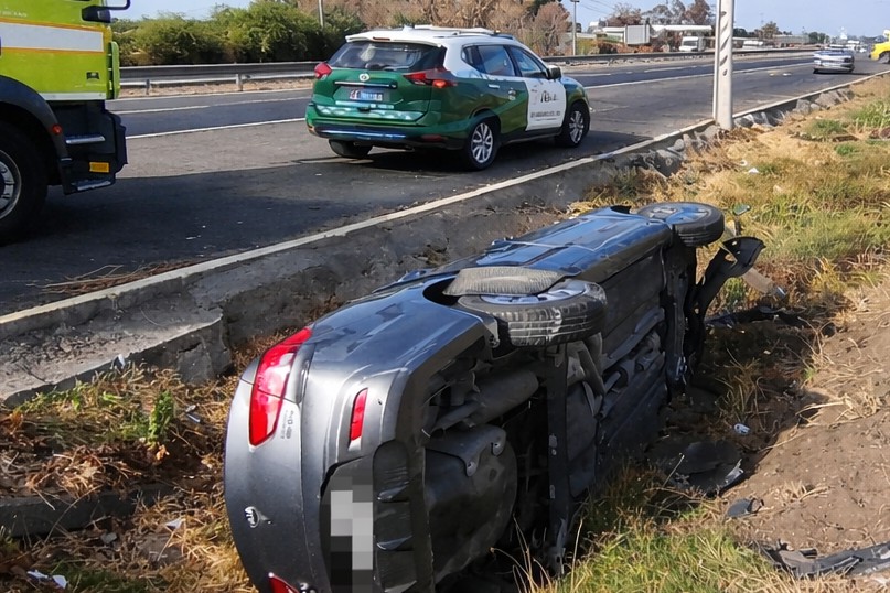 Accidente de tránsito en Ruta 5 Sur deja a una persona lesionada en acceso a servicentro Shell