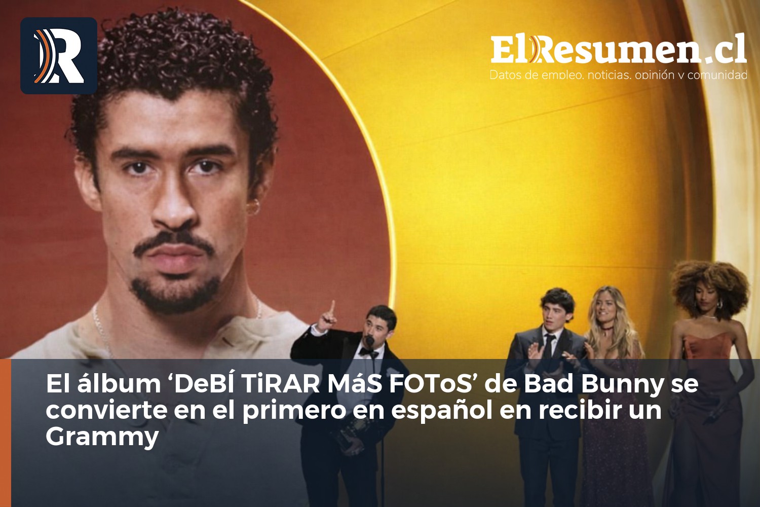 El álbum ‘DeBÍ TiRAR MáS FOToS’ de Bad Bunny se convierte en el primero en español en recibir un Grammy