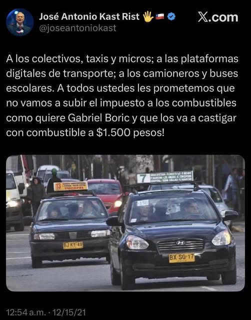 Aumentos en bencinas y diésel generan contraste con publicaciones pasadas del actual presidente en periodo electoral