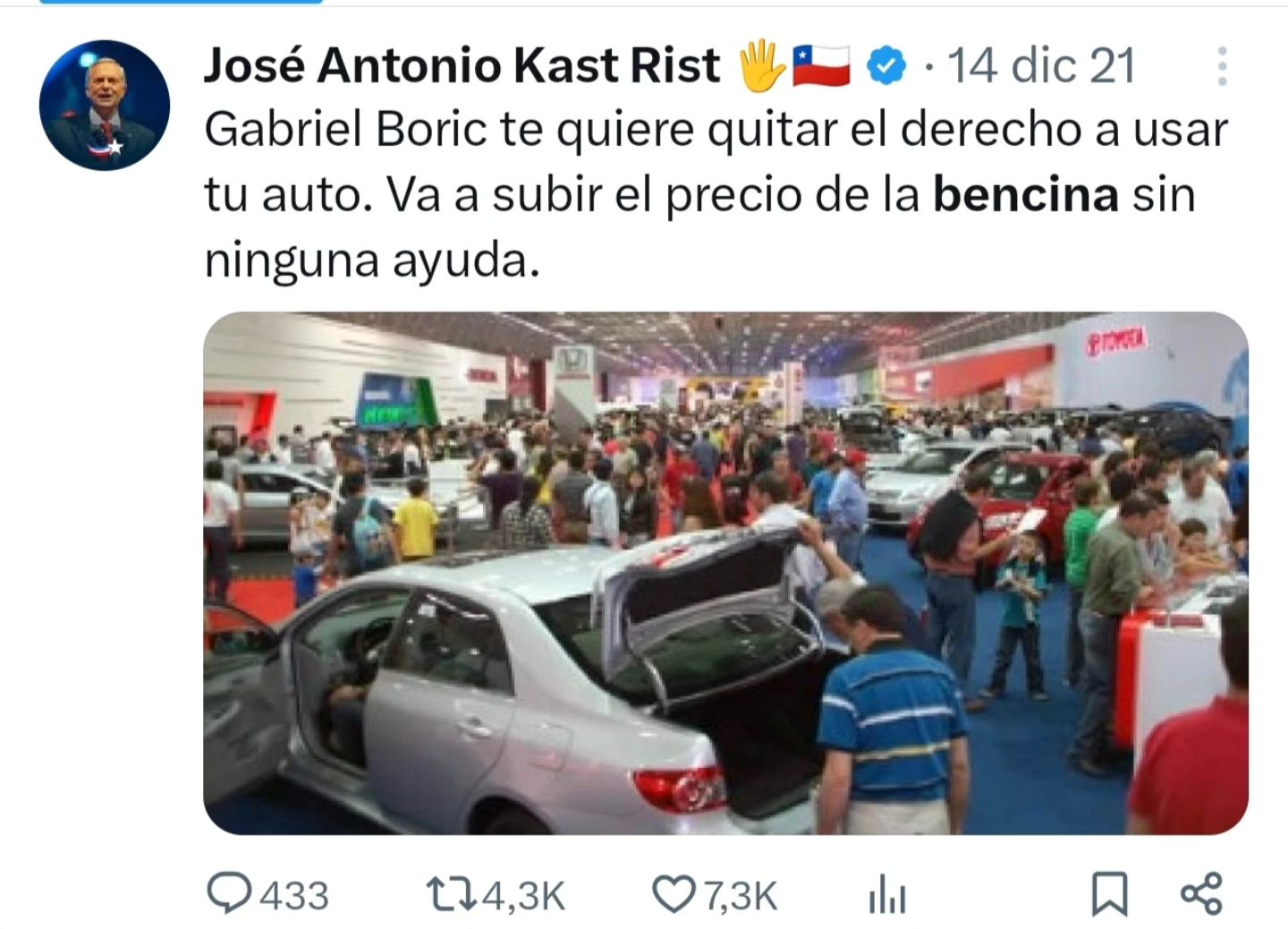 Aumentos en bencinas y diésel generan contraste con publicaciones pasadas del actual presidente en periodo electoral