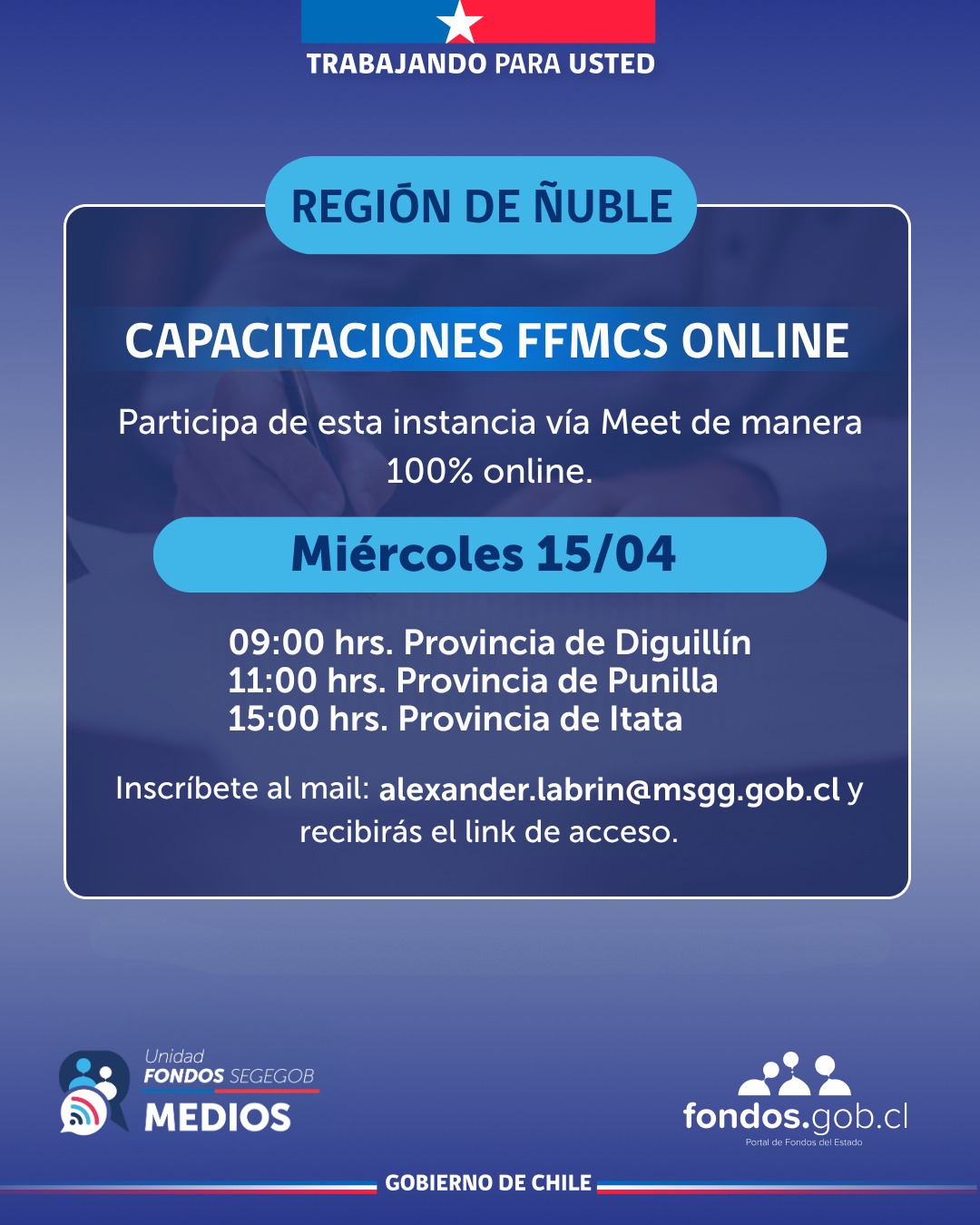 Invitación a Capacitación sobre el Fondo de Fomento de Medios de Comunicación Social 2026 en Ñuble