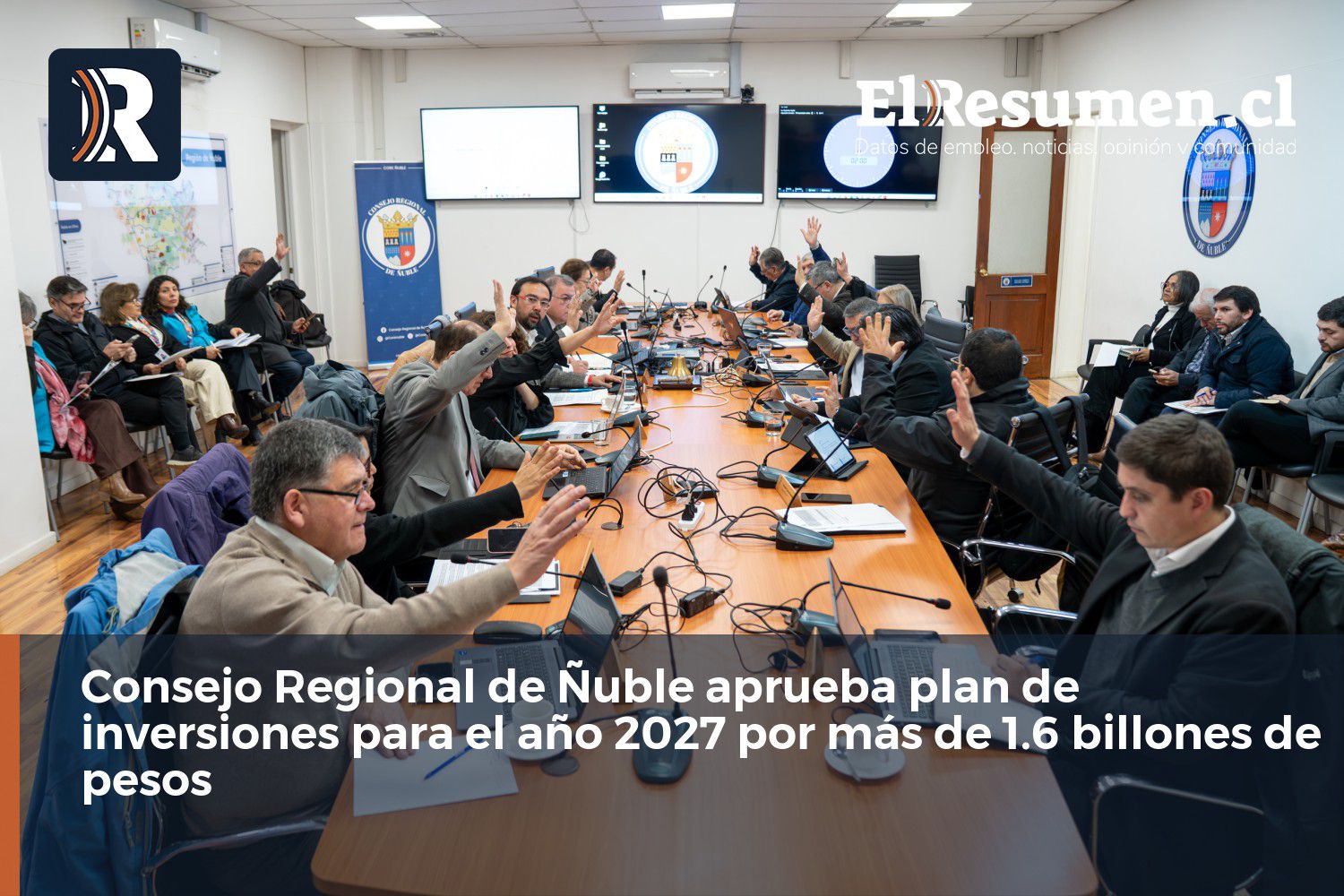 Consejo Regional de Ñuble aprueba plan de inversiones para el año 2027 por más de 1.6 billones de pesos