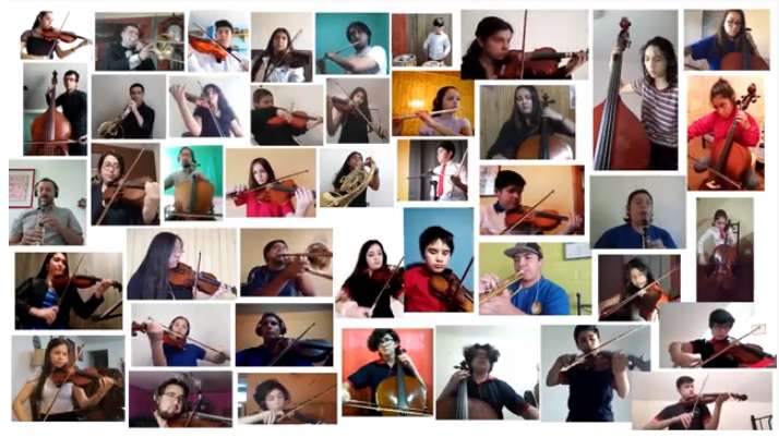 Orquesta Sinfónica de la Escuela  Artística tocó en encuentro virtual