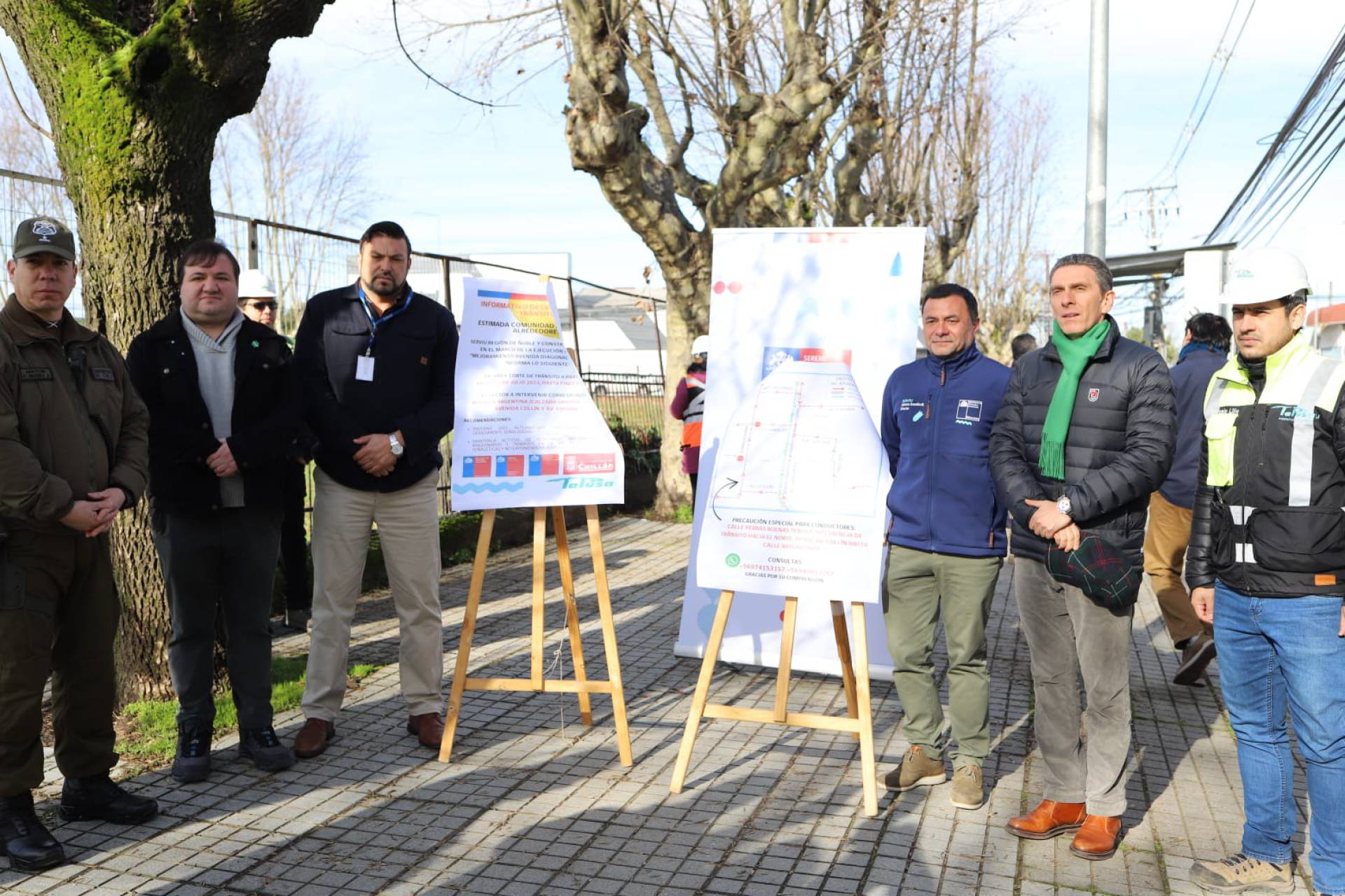 Autoridades del Serviu, seremi de transportes y municipalidad de Chillán informaron sobre medidas a aplicar por intervención de anida Argentina