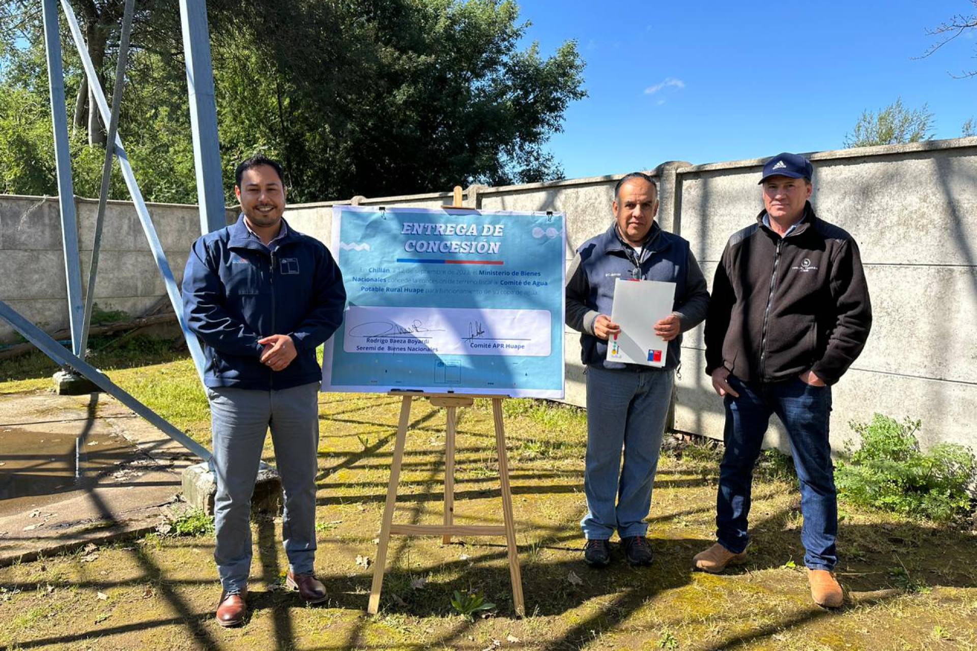 Bienes Nacionales renueva concesión de terreno fiscal a Comité de Agua Potable Rural de Huape