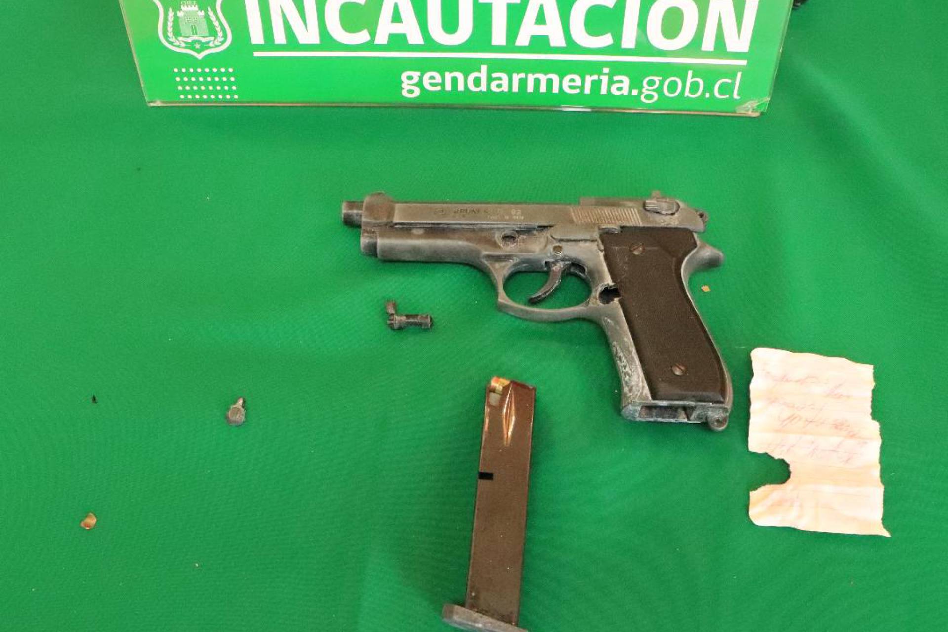 Gendarmería incautó arma de fuego en el centro de detención preventiva de Yungay
