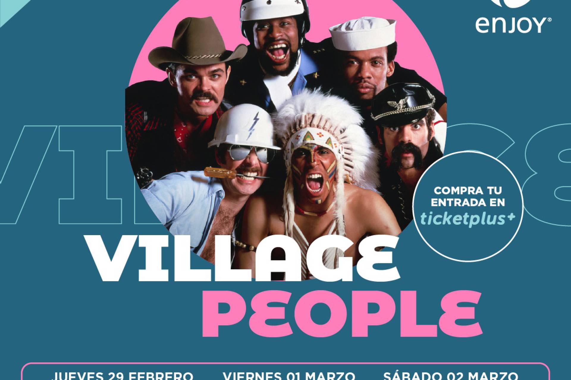 Regresan los clásicos de GYT y Village People a Casinos Enjoy