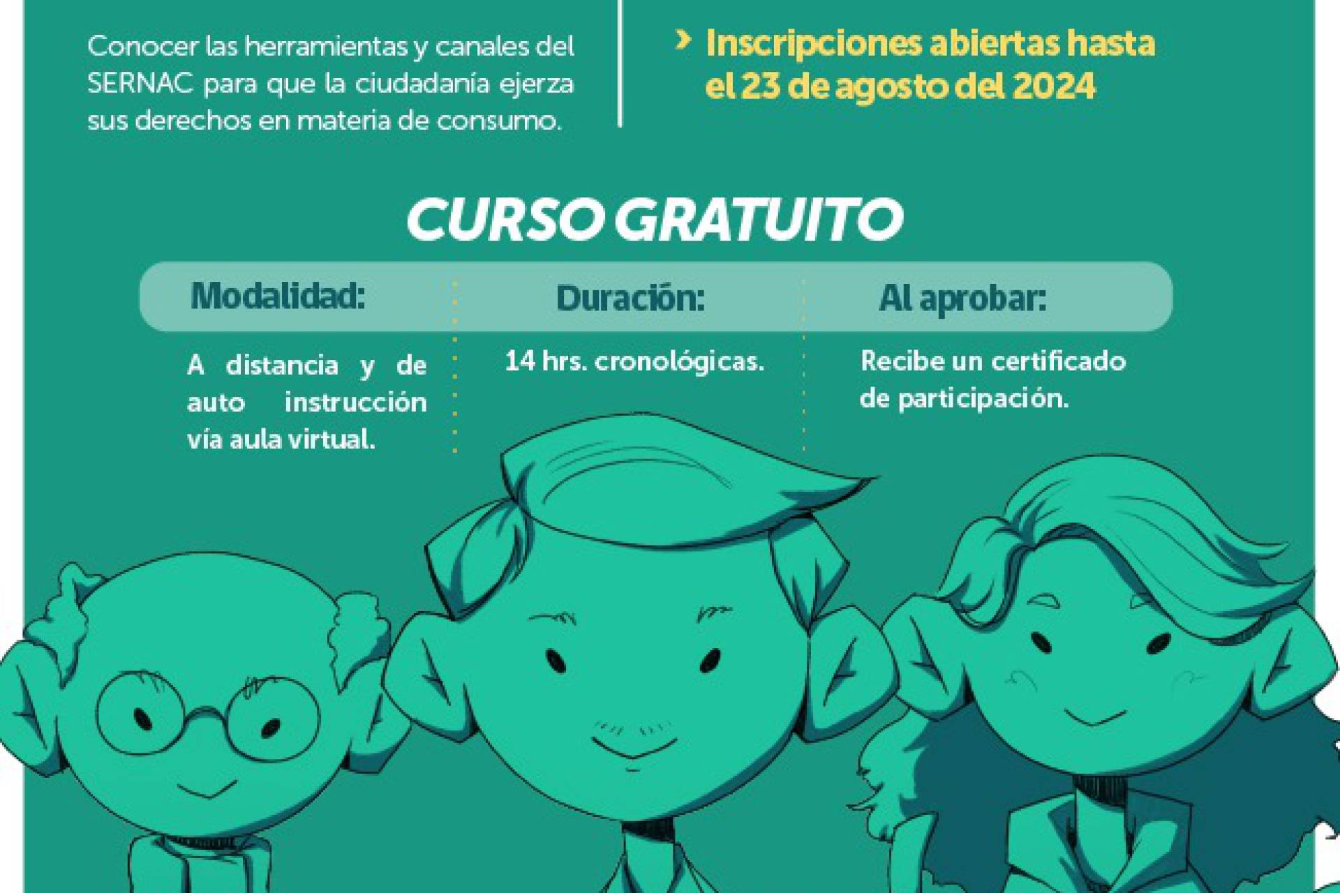 Sernac invita a consumidores y empresas de bienes y servicios a su curso gratuito online