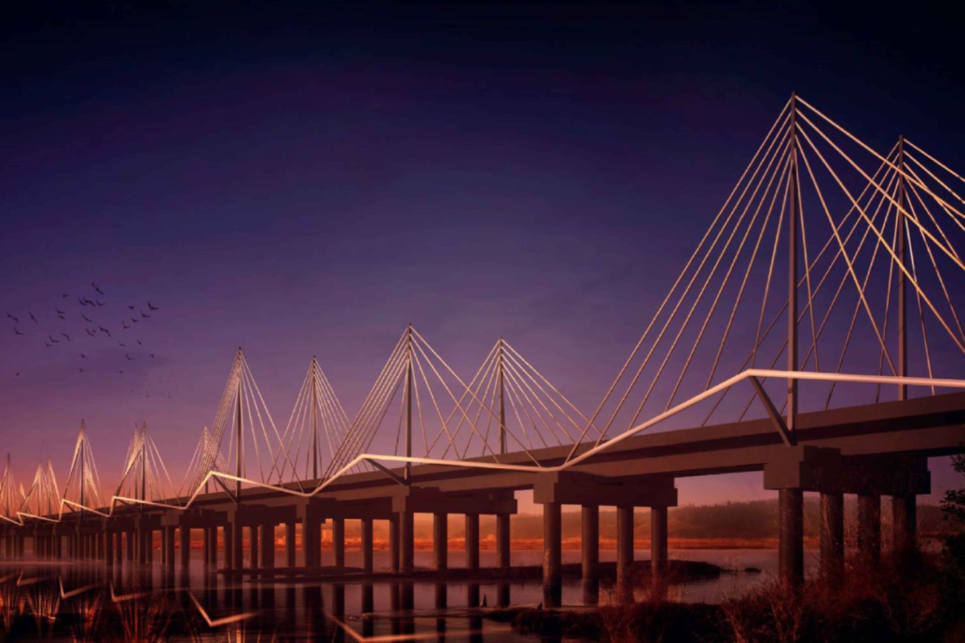 EFE Sur inicia última etapa de la construcción del nuevo Puente Ferroviario con debut de moderno diseño arquitectónico