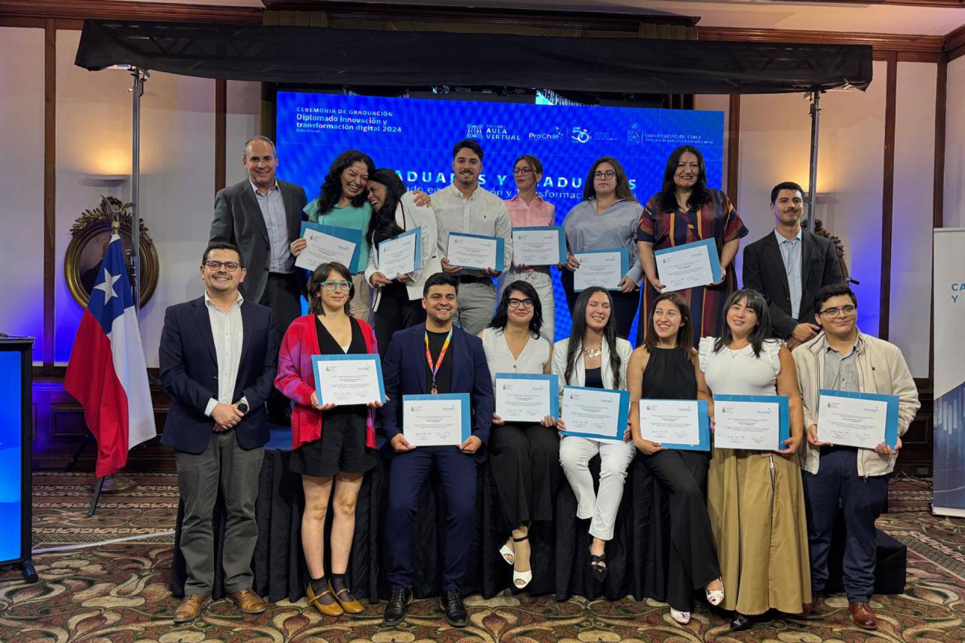 Aula Virtual de ProChile: 20 alumnos se gradúan este 2024