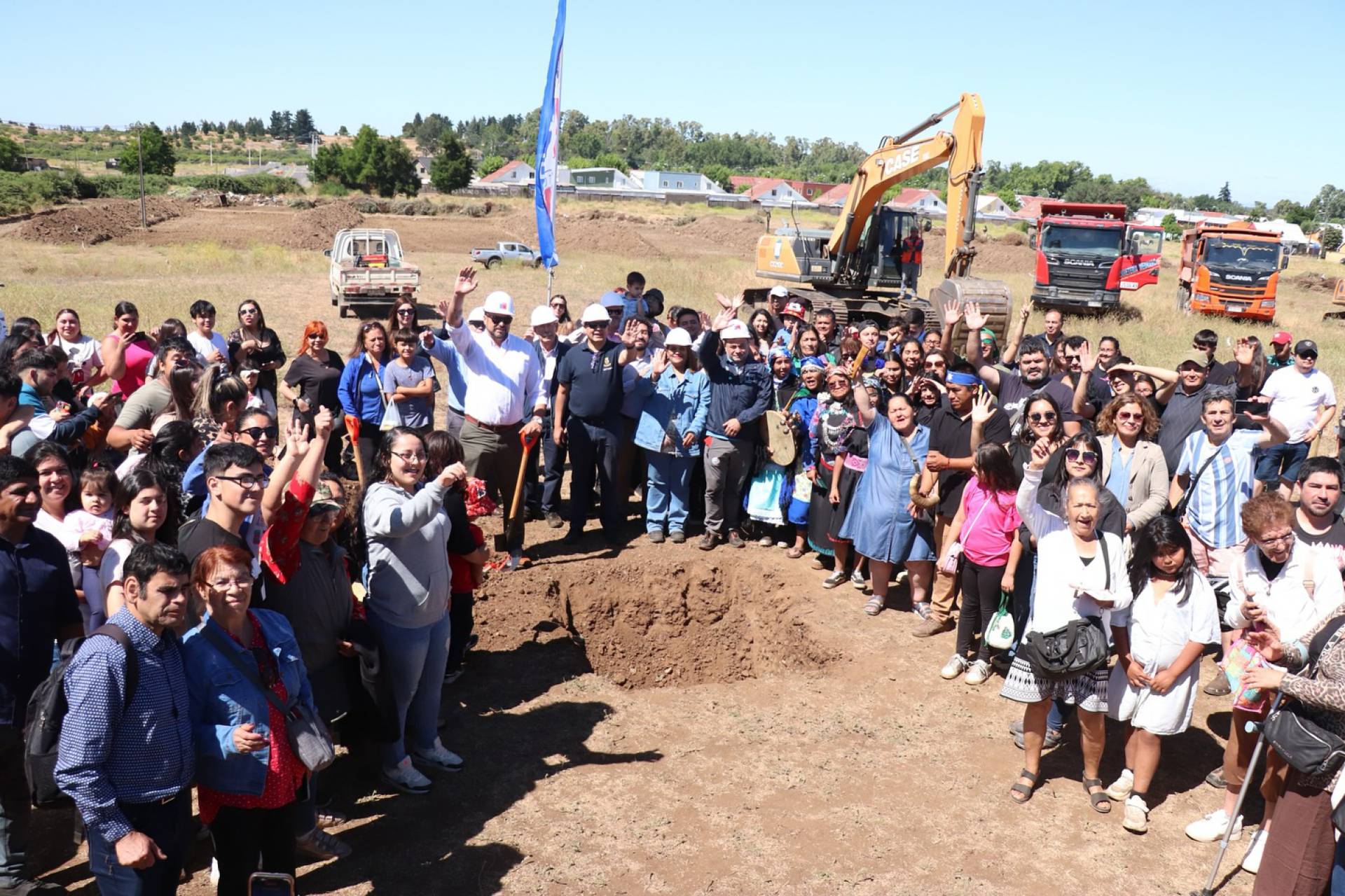 130 familias colocaron 1° piedra del proyecto habitacional “El Canelo”