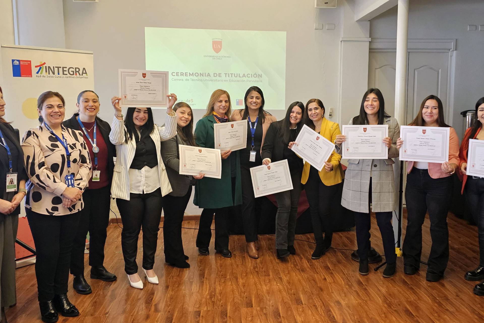 Compromiso con la primera infancia: trabajadoras de jardines infantiles de Ñuble obtienen título técnico universitario