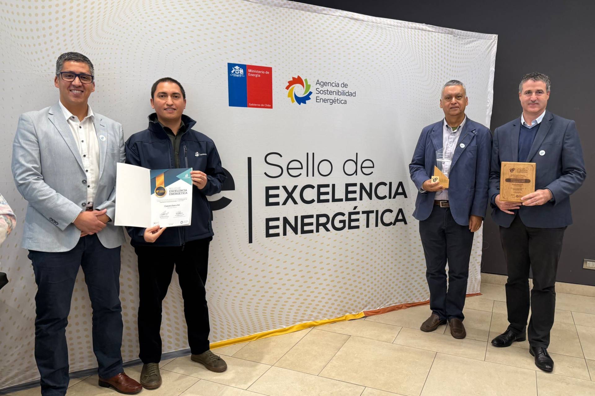 División Pesca de Camanchaca ahorró energía equivalente a operar 180 buses eléctricos por un año, por lo que recibió el Sello de Excelencia Energética