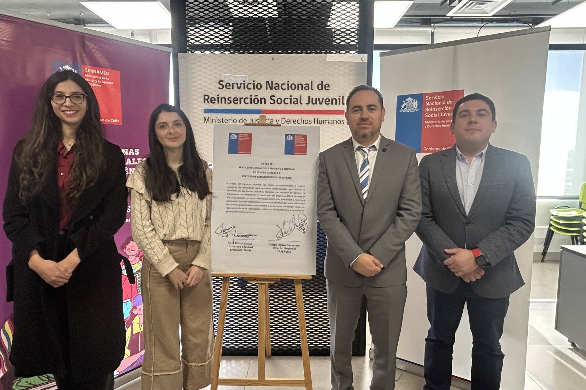 Reinserción Juvenil Ñuble se suma al programa Buenas Prácticas Laborales con Equidad de Género de SernamEG