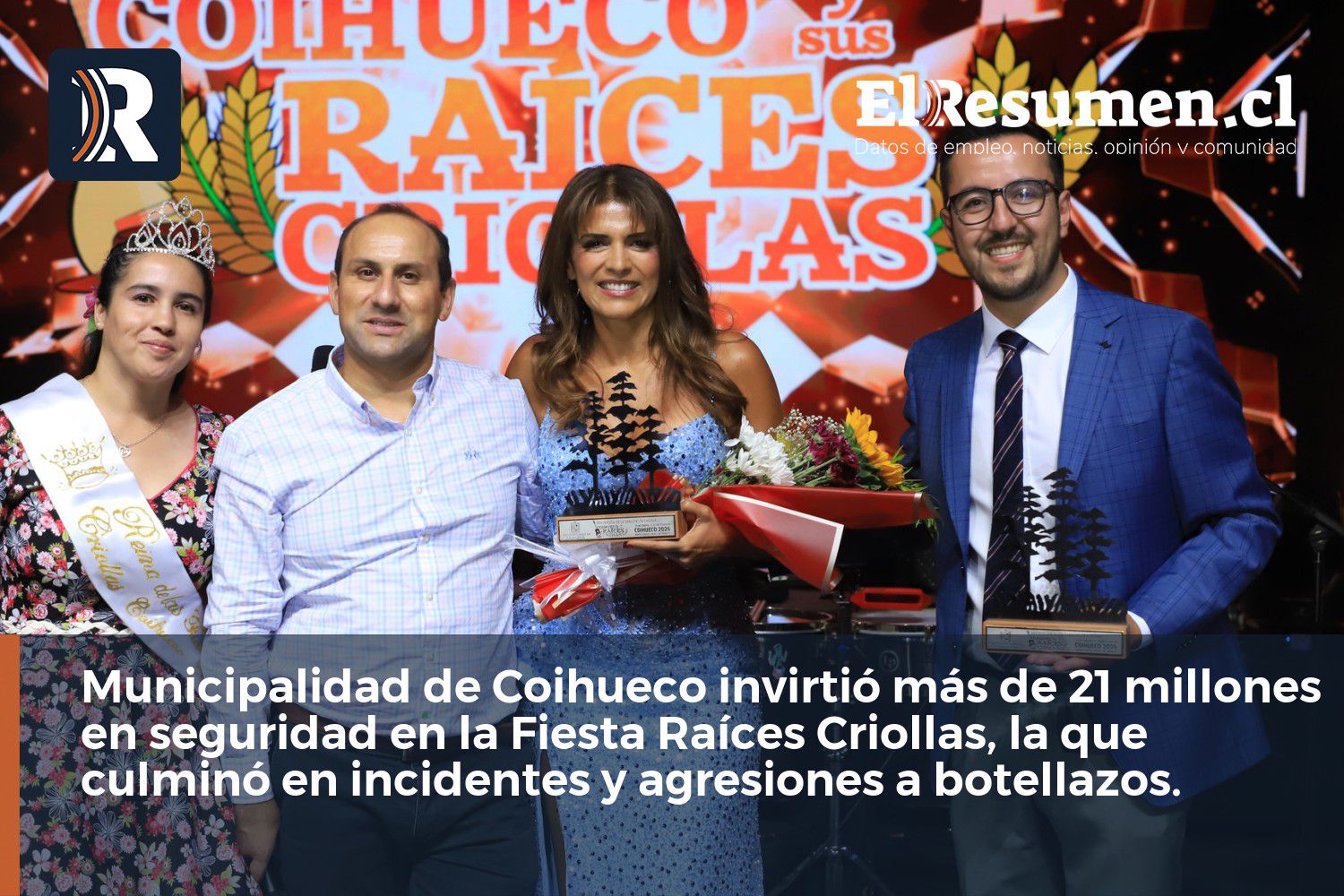 Municipalidad de Coihueco invirtió más de 21 millones en seguridad en la Fiesta Raíces Criollas, la que culminó en incidentes y agresiones a botellazos.