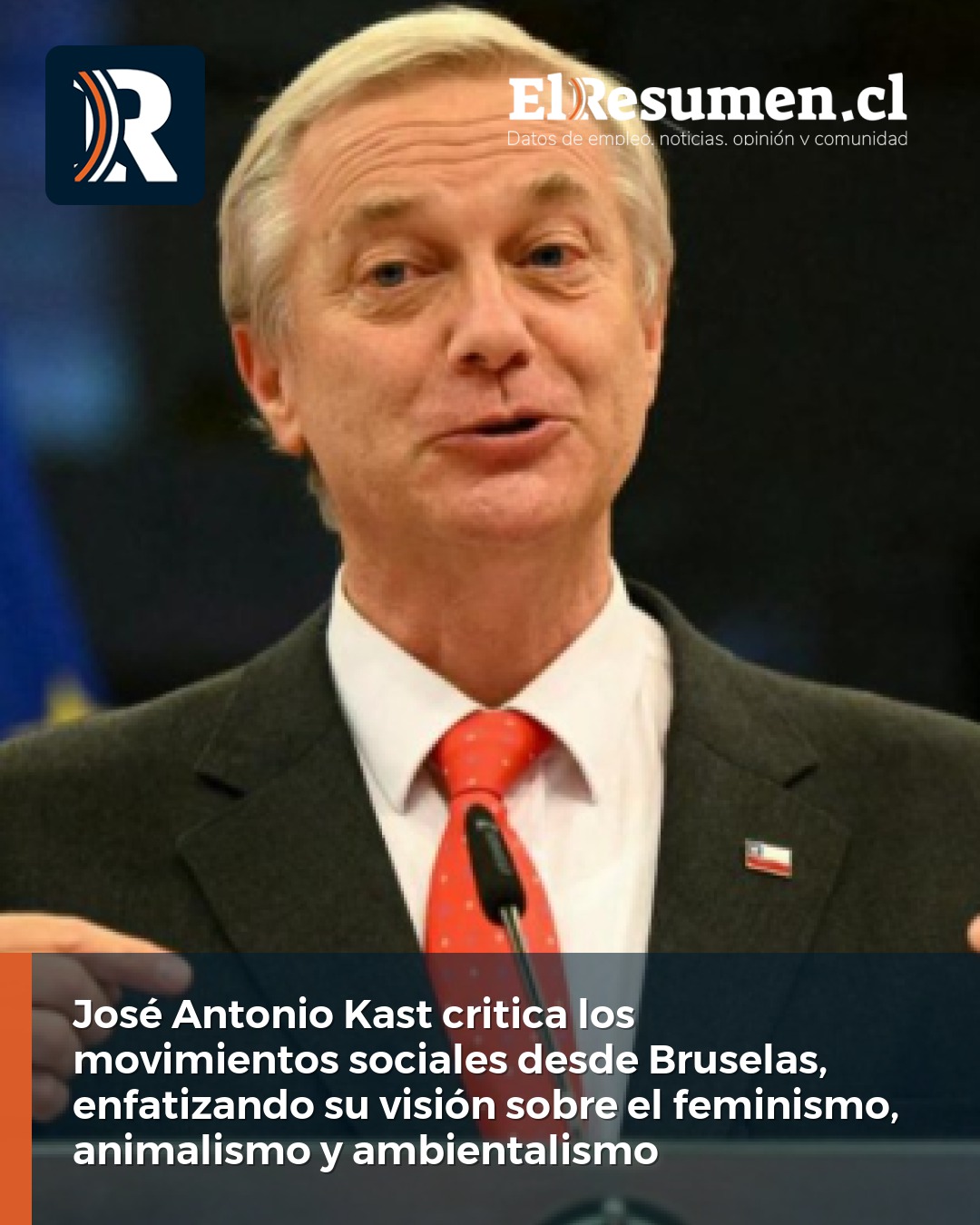 José Antonio Kast critica los movimientos sociales desde Bruselas, enfatizando su visión sobre el feminismo, animalismo y ambientalismo
