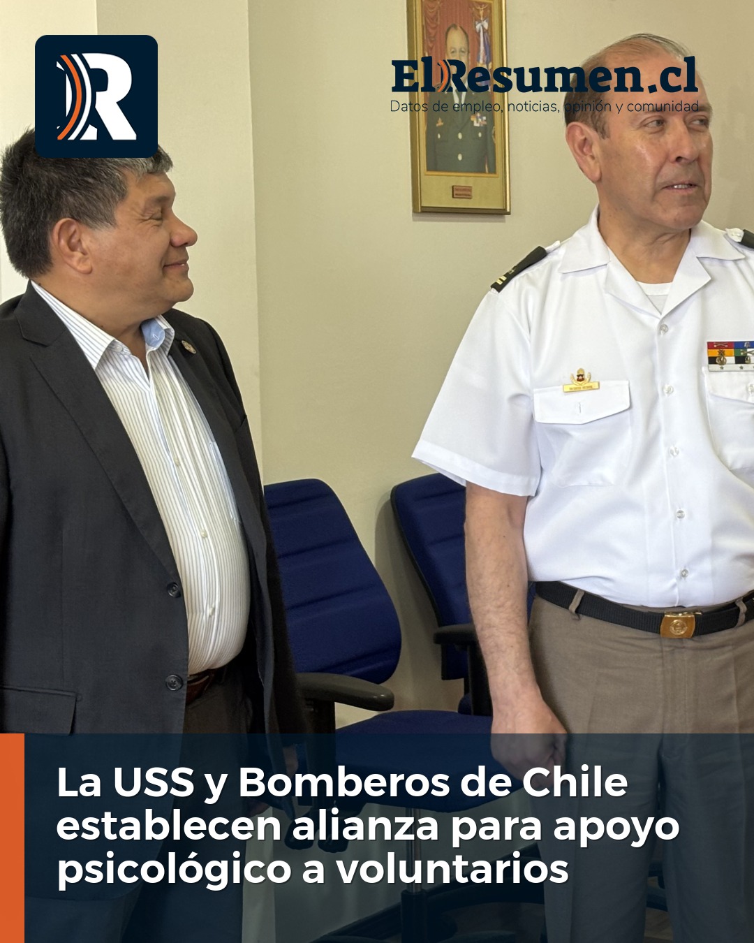 La USS y Bomberos de Chile establecen alianza para apoyo psicológico a voluntarios
