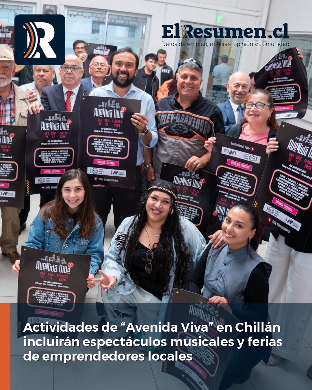 Actividades de “Avenida Viva” en Chillán incluirán espectáculos musicales y ferias de emprendedores locales