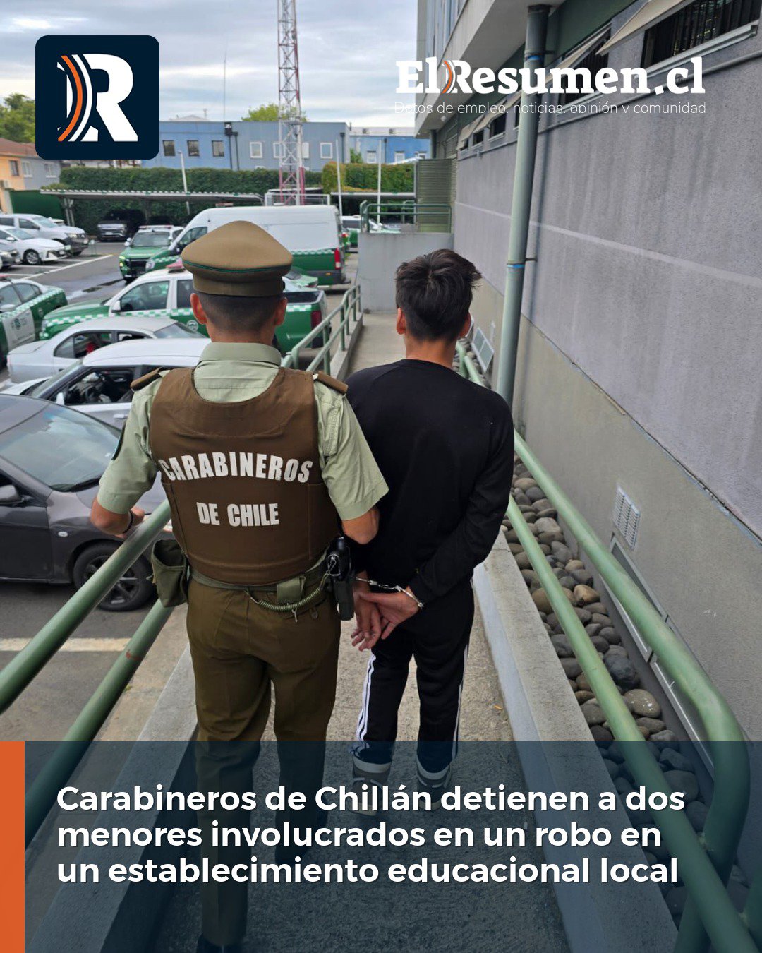 Carabineros de Chillán detienen a dos menores involucrados en un robo en un establecimiento educacional local. En un operativo realizado por Carabi…