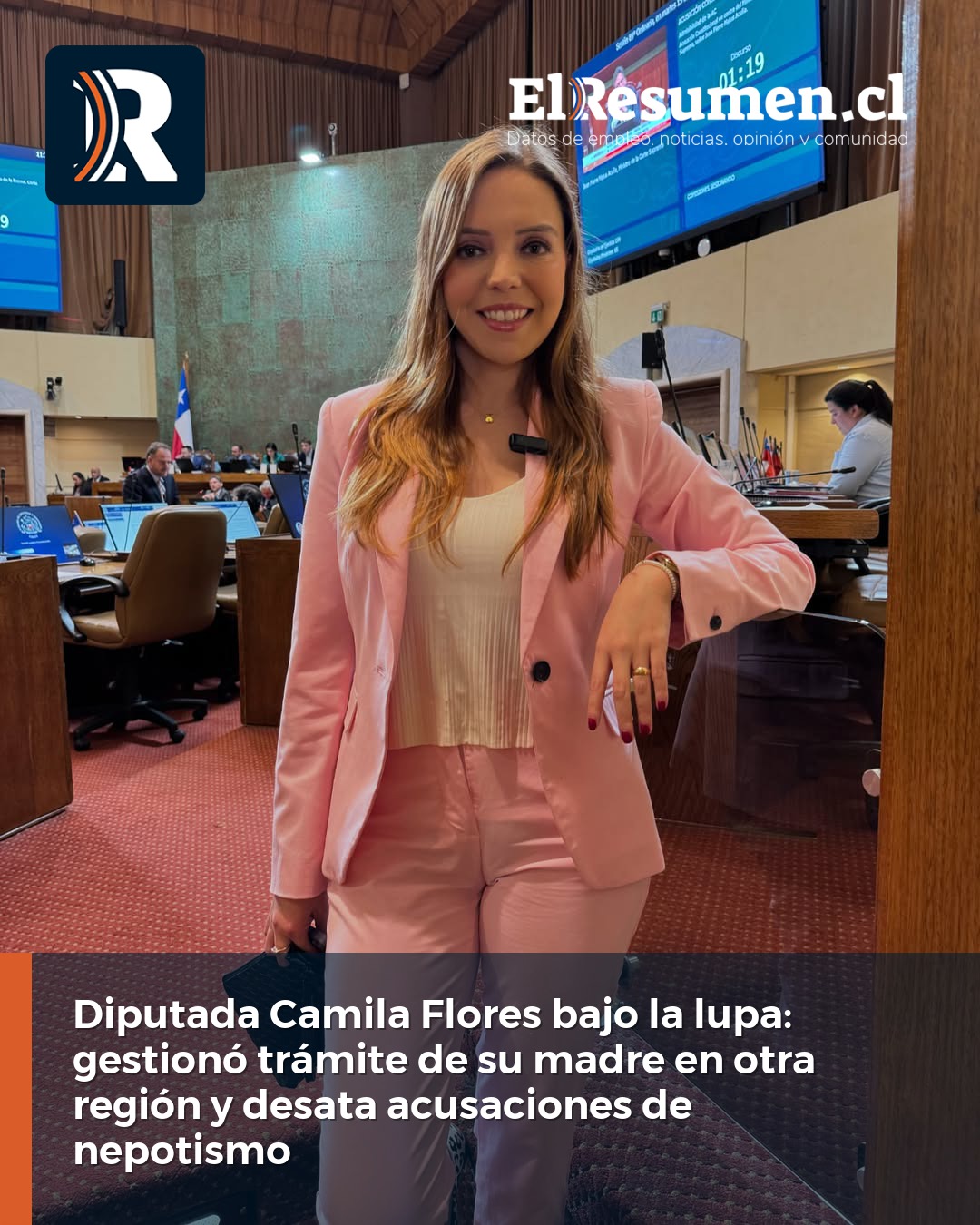 Diputada Camila Flores bajo la lupa: gestionó trámite de su madre en otra región y desata acusaciones de nepotismo