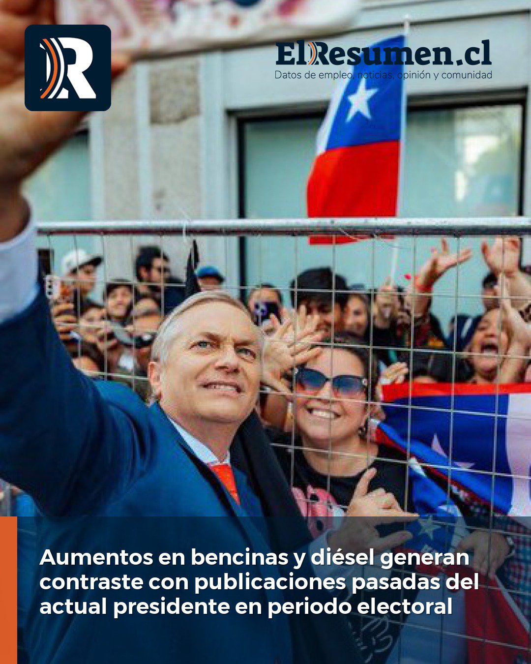 Aumentos en bencinas y diésel generan contraste con publicaciones pasadas del actual presidente en periodo electoral