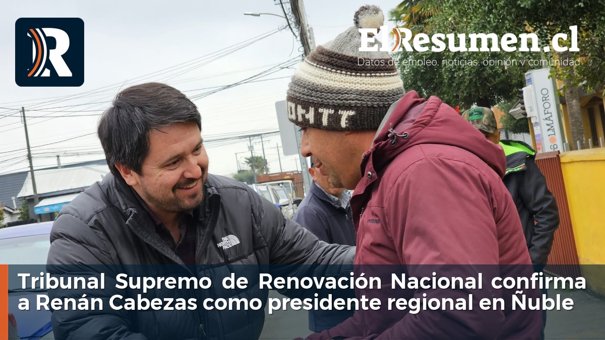 Tribunal Supremo de Renovación Nacional confirma a Renán Cabezas como presidente regional en Ñuble