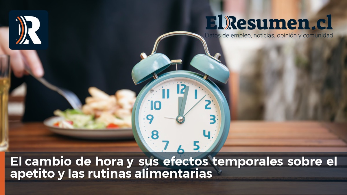 El cambio de hora y sus efectos temporales sobre el apetito y las rutinas alimentarias