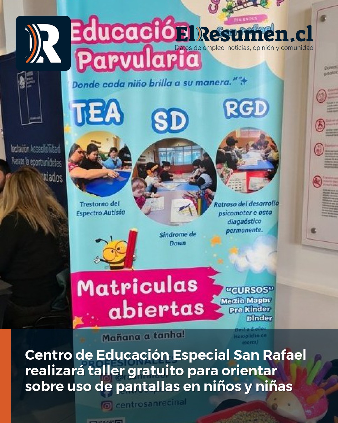 Centro de Educación Especial San Rafael realizará taller gratuito para orientar sobre uso de pantallas en niños y niñas