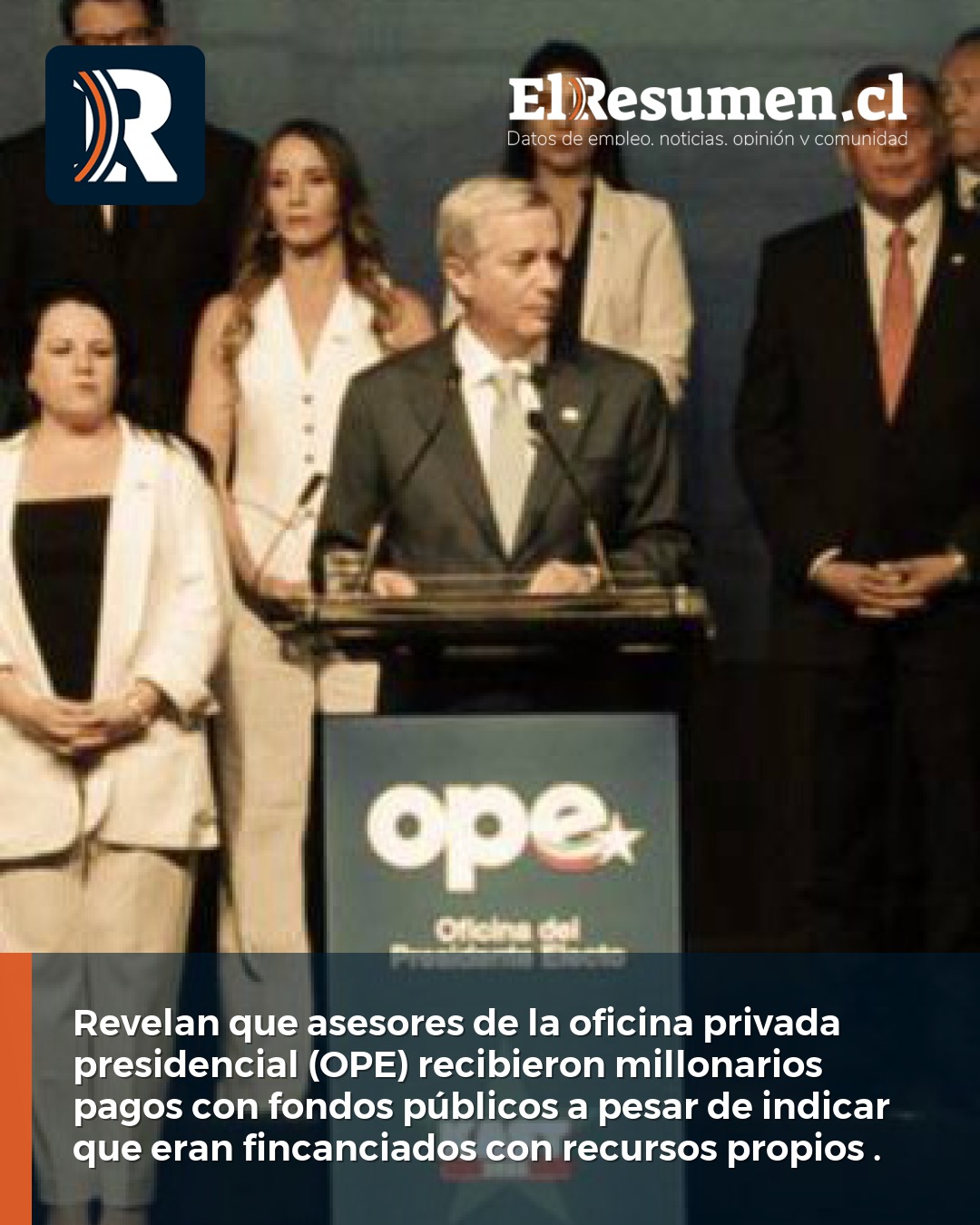 Revelan que asesores de la oficina privada presidencial (OPE) recibieron millonarios pagos con fondos públicos a pesar de indicar que eran fincanciados con recursos propios .