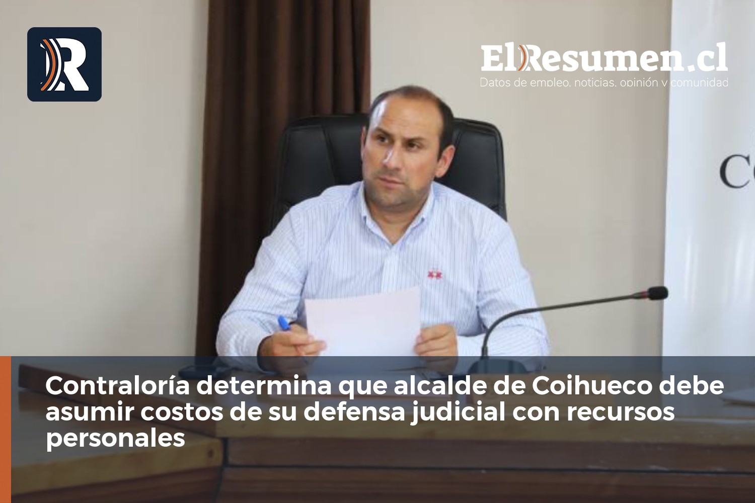 Contraloría determina que alcalde de Coihueco debe asumir costos de su defensa judicial con recursos personales