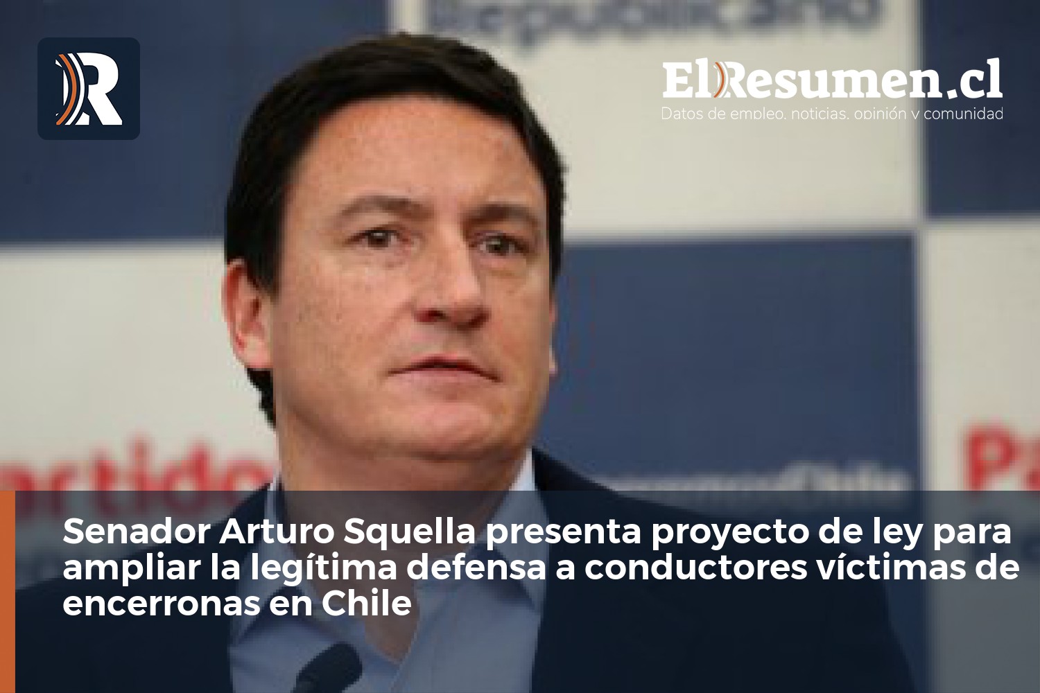 Senador Arturo Squella presenta proyecto de ley para ampliar la legítima defensa a conductores víctimas de encerronas en Chile. El senador Arturo S…