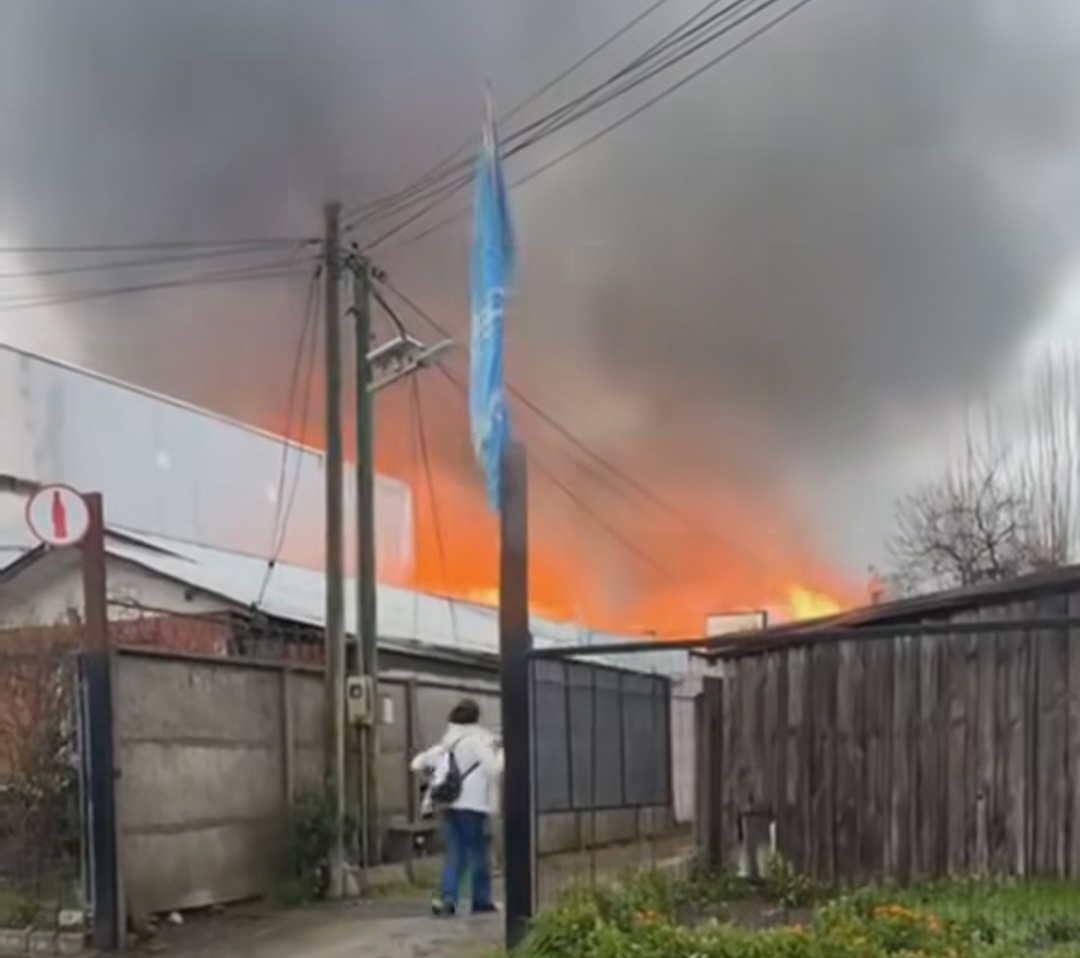 Incendio devasta restaurante Doña Sabina en Chillán Viejo: Bomberos controlan las llamas y no se reportan heridos