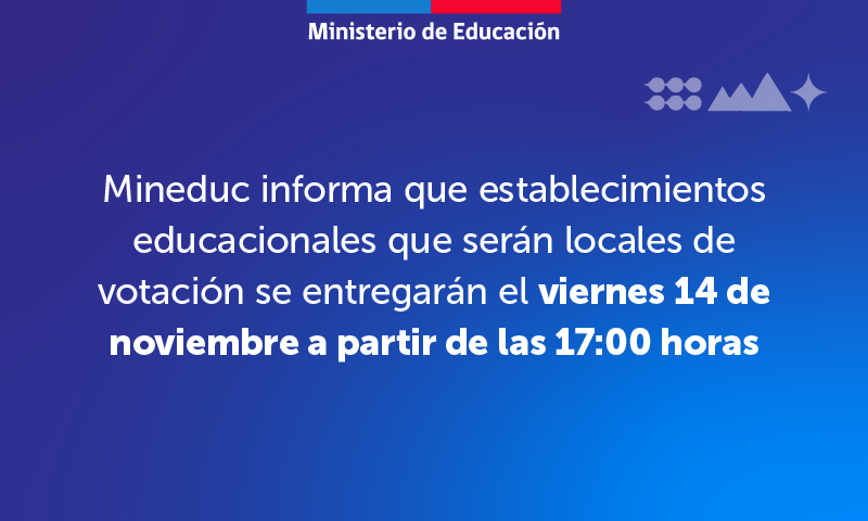 Ministerio de Educación entrega directrices para el uso de escuelas como locales de votación en Ñuble